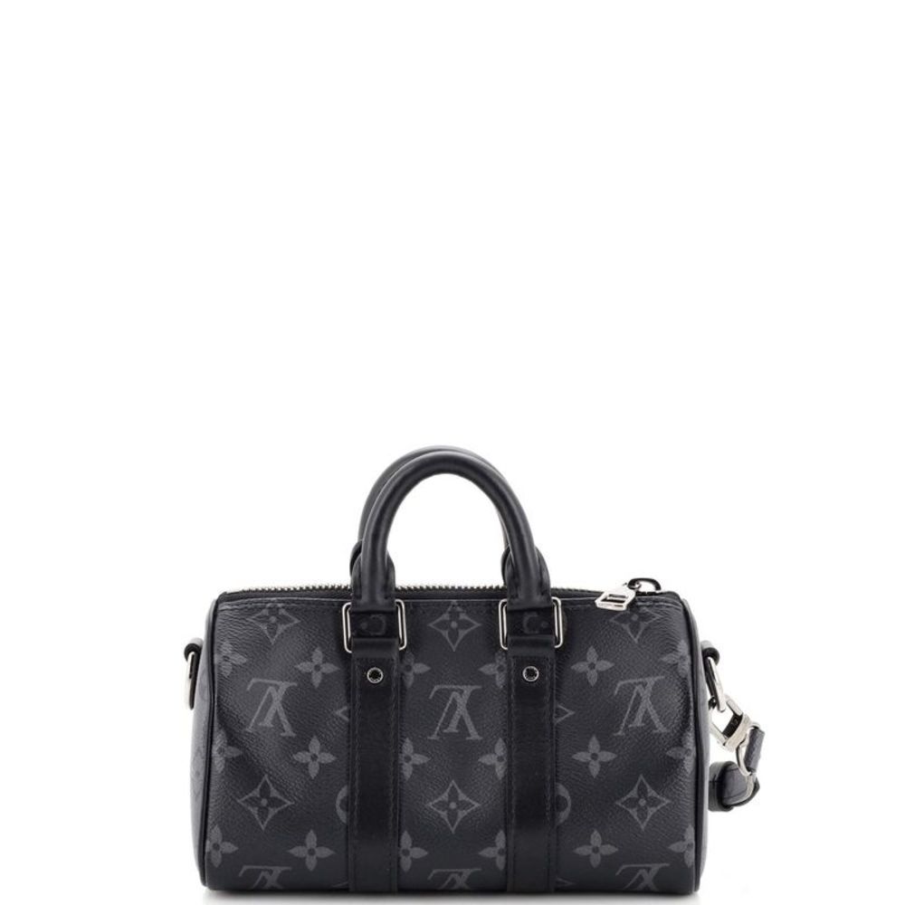 Louis Vuitton Keepall Bandouliere Bag Reverse Monogram Eclipse Canvas XS Black - Picture 3 of 7